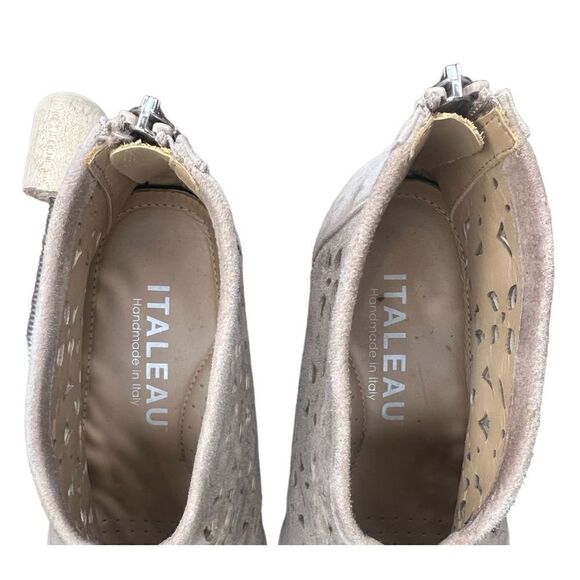 ITALEAU Women's Perla Suede Eyelet Detail Ankle Bootie HandMade in Italy Size 36 - Picture 9 of 9